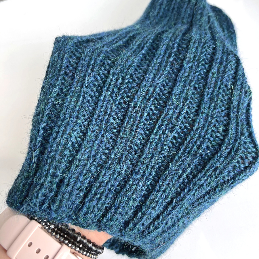 LAURIN – czapka z 100% alpaki beanie 7240 niebieski petrol