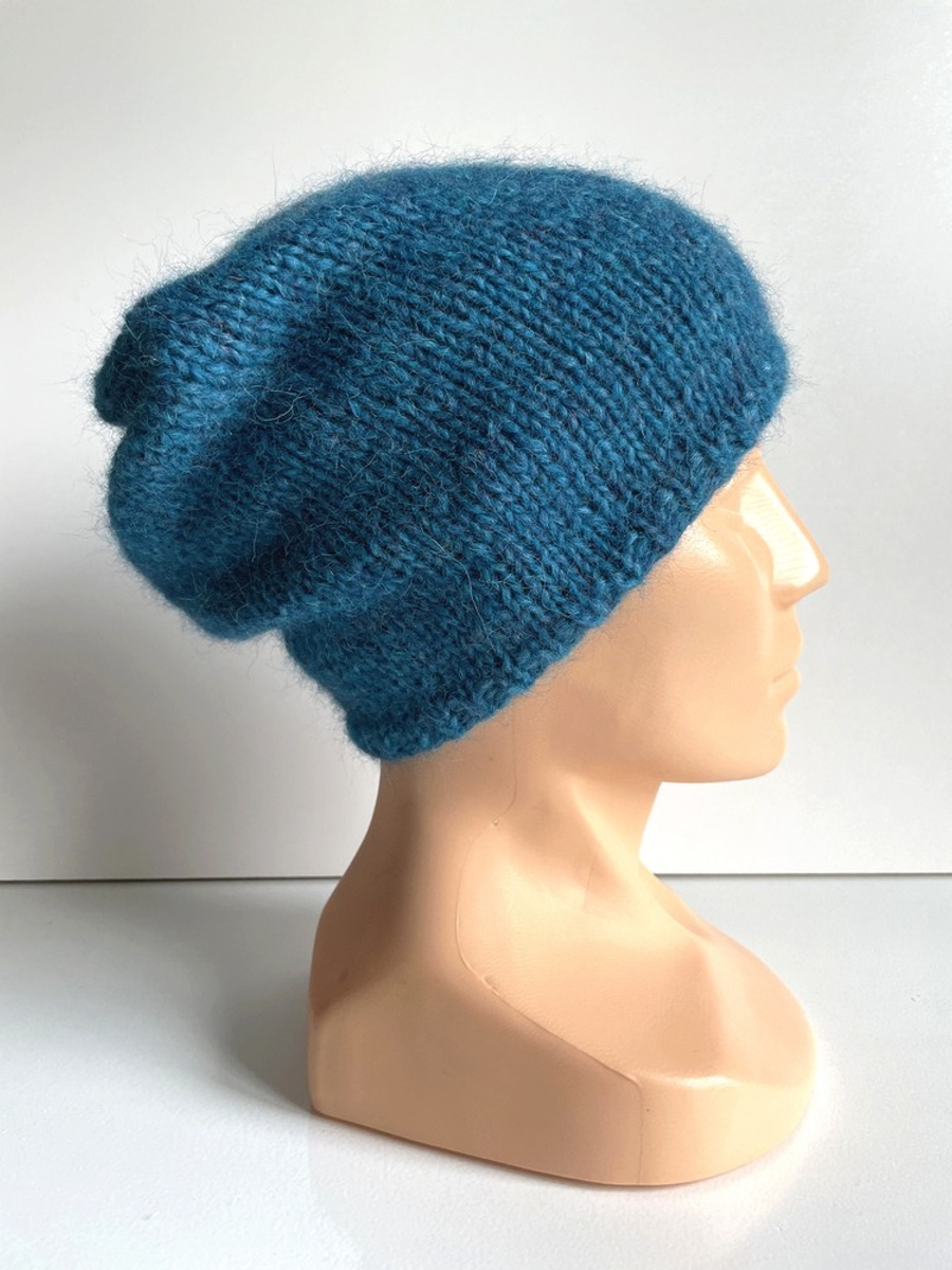 CHMURKA Handmade Alpaca Beanie 11 zielono niebieski