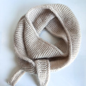 MIRA – wełniany chustoszal handmade merino + moher i jedwab 50/56 jasny beż