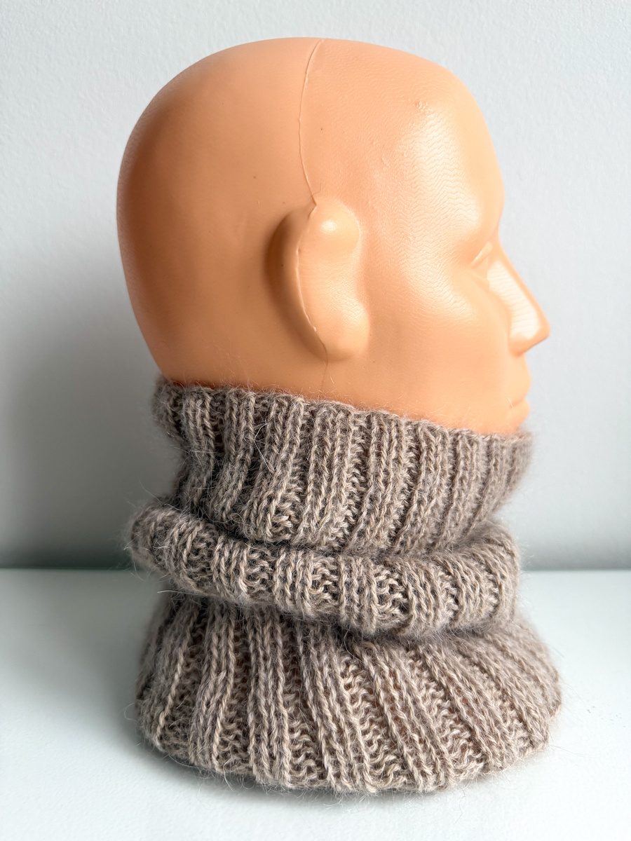 Ręcznie robiony KOMIN MARGARET 100% Alpaka + nitka moher i jedwab 2020/20 Jasny Nugat