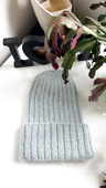 MARGARET Handmade Beanie Alpaca Mohair and Silk 9037 Jasna Morska Zieleń