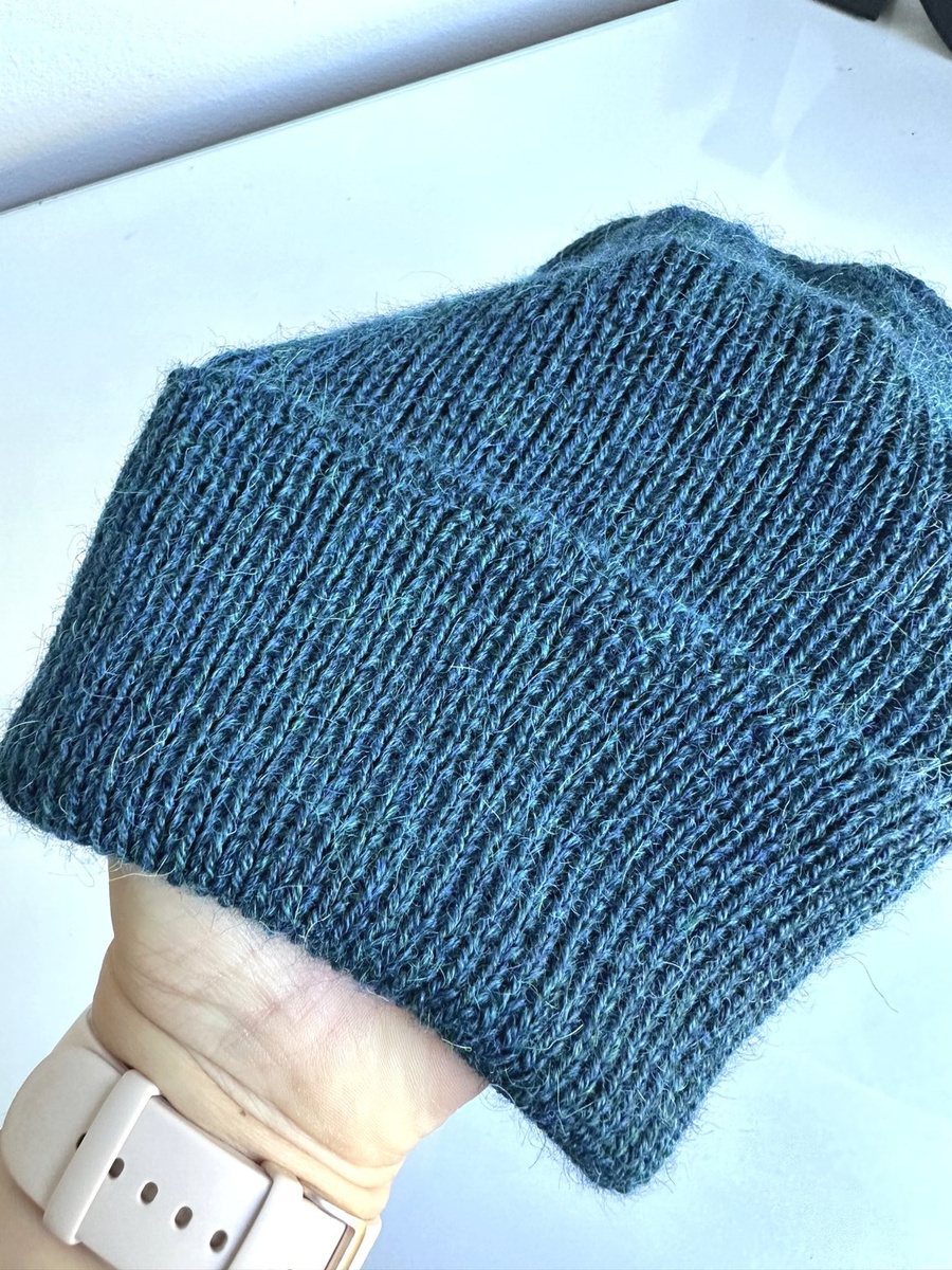 HELEN – czapka z alpaki damska 7240 niebieski petrol