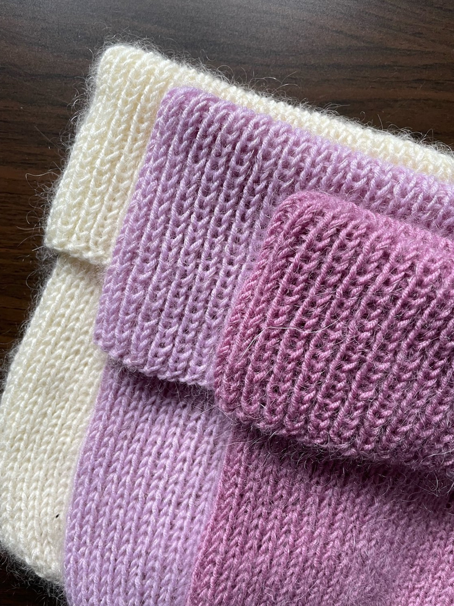 AUREA – ręcznie robiona ciepła czapka beanie baby merino + moher i jedwab dziecięca/damska 26/03 Jasny Stary Róż
