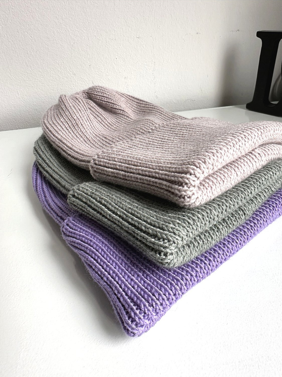 VARELLA – czapka beanie z wełny merino 100% 50 Zielona Szałwia jesienno‑zimowa