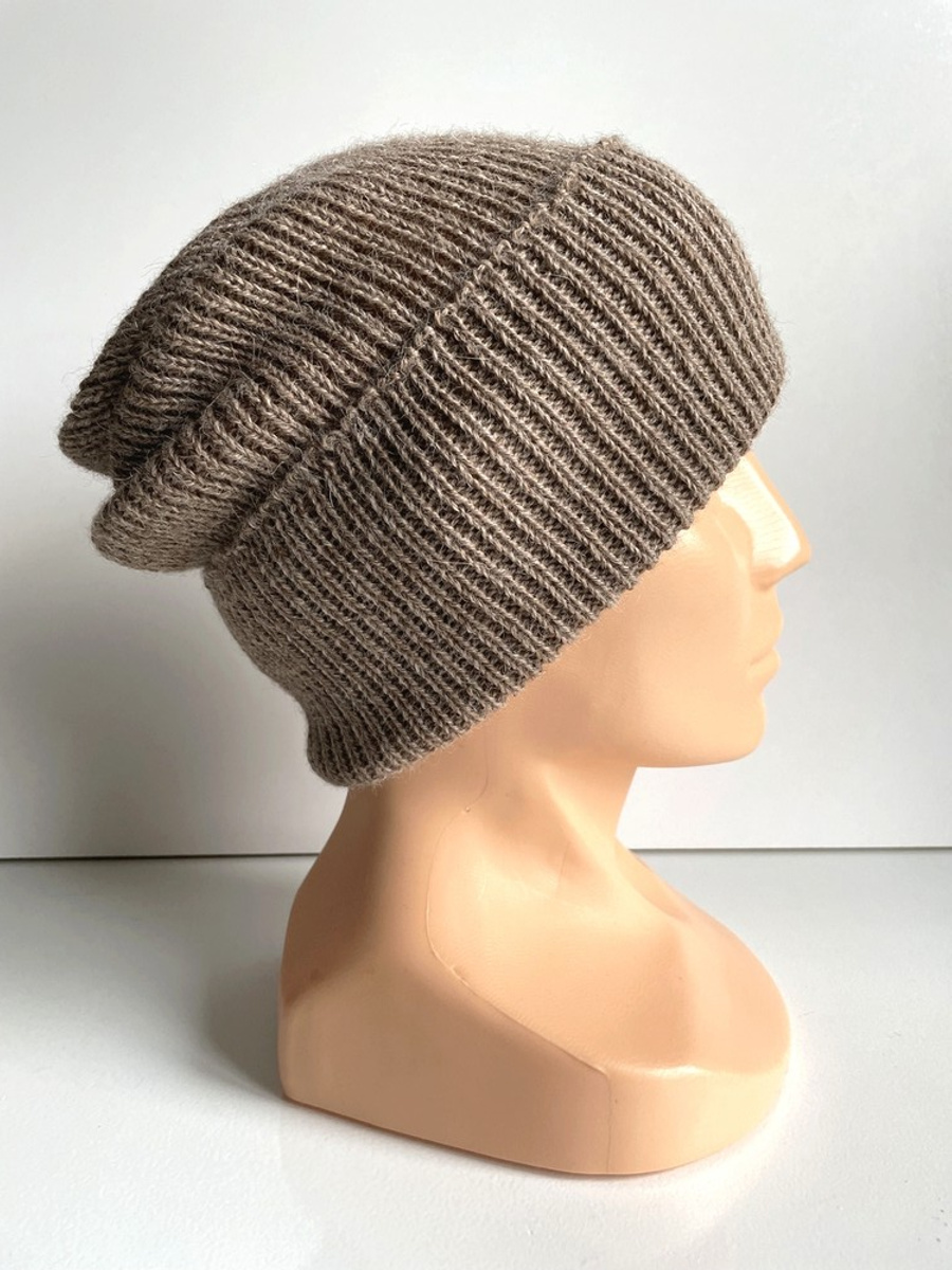 HELEN Turn-Up Alpaca Beanie 618 nugat beżowy