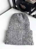 CHMURKA Handmade Women's Alpaca Beanie 04 Medium Grey