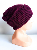 HELEN – czapka z 100% alpaki wywijana 9045 rubinowy