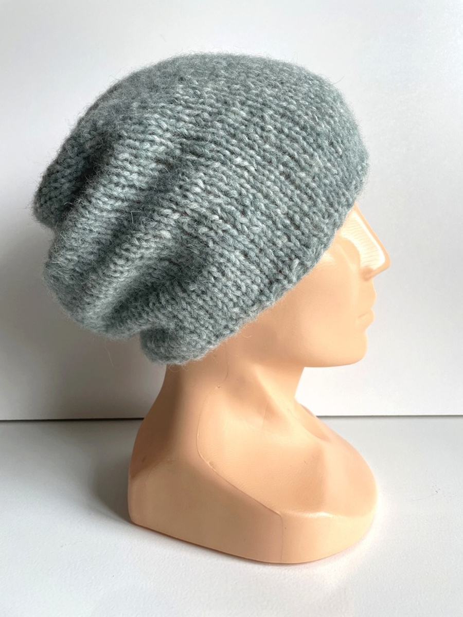 CHMURKA Beanie-Mütze aus Alpaka 30 Zielona Szałwia