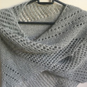 Hand-Knitted Shawl in 100% Alpaca Wool – CHOOSE YOUR COLOR