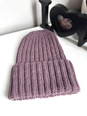 LAURIN – czapka wywijana z 100% alpaki 3800 fiołkowo różowy