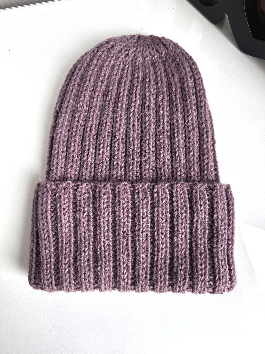 LAURIN – czapka wywijana z 100% alpaki 3800 fiołkowo różowy