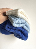 NANA – czapka beanie wywijana z wełny 100% baby merino 30 Niebieski