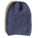 KIARA – czapka z alpaki damska 100% alpaka 5575 granatowy beanie zimowa