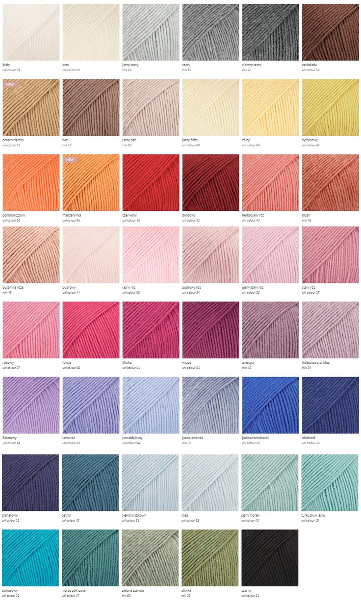 Ręcznie robiony KOMIN NANA 100% Baby Merino 13 Granatowy