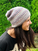 Handmade Czapka damska AUREA 100% Baby Merino plus moher i jedwab 03/29 Wanilia