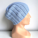 HELLI – czapka zimowa merino damska 100% Baby Merino 11 Błękitny Stalowy