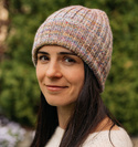 NELLI Handgemachte Merinowoll-Beanie-Mütze mit Umschlag 22 Fairytale Rosa