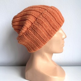 HELLI – czapka merino wywijana 100% Baby Merino 36 Pomarańczowy