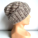 DAISY – czapka beanie handmade baby merino + moher i jedwab 114 Wanilia