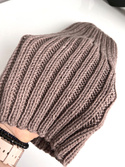 HELLI – czapka zimowa merino damska beanie 17 Beż 100% Baby Merino