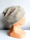 VARELLA Beanie-Mütze aus 100% Baby-Merinowolle mit Umschlag 101 Jagody & Śmietanka