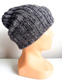 NELLI Handmade Merino Wool Beanie 31 Nocny Las Grey