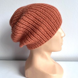 KIARA – czapka beanie z alpaki 100% 2915 pomarańczowy