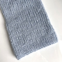 Handmade women's hat AUREA 100% Baby Merino plus mohair and silk 43/06 Light Sea Green