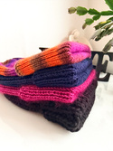 AUREA – ręcznie robiona czapka beanie baby merino + moher i jedwab damska/dziecięca 41/17 Śliwka