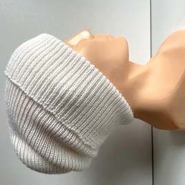 HELEN – czapka z 100% alpaki wywijana 101 biały