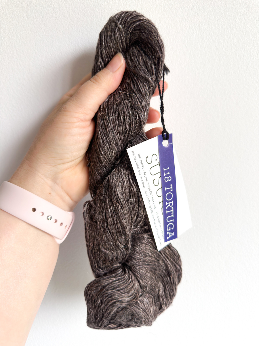 Ręcznie farbowana włóczka Malabrigo SUSURRO jedwab, len i merynos SUS118 TORTUGA