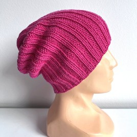 HELLI – czapka zimowa merino damska 100% Baby Merino 08 Fuksja