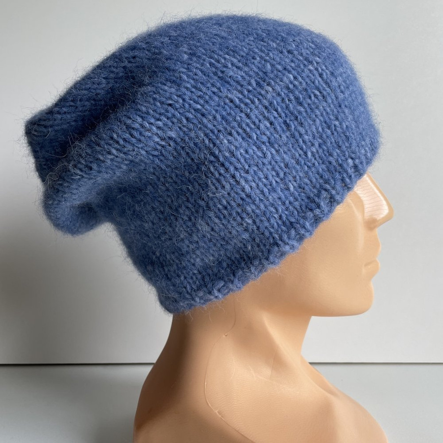 CHMURKA Beanie-Mütze aus Alpaka 16 Blau
