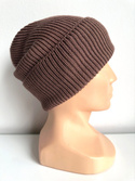 VARELLA Beanie-Mütze aus Merinowolle 100% Baby Merino 52 Czekolada