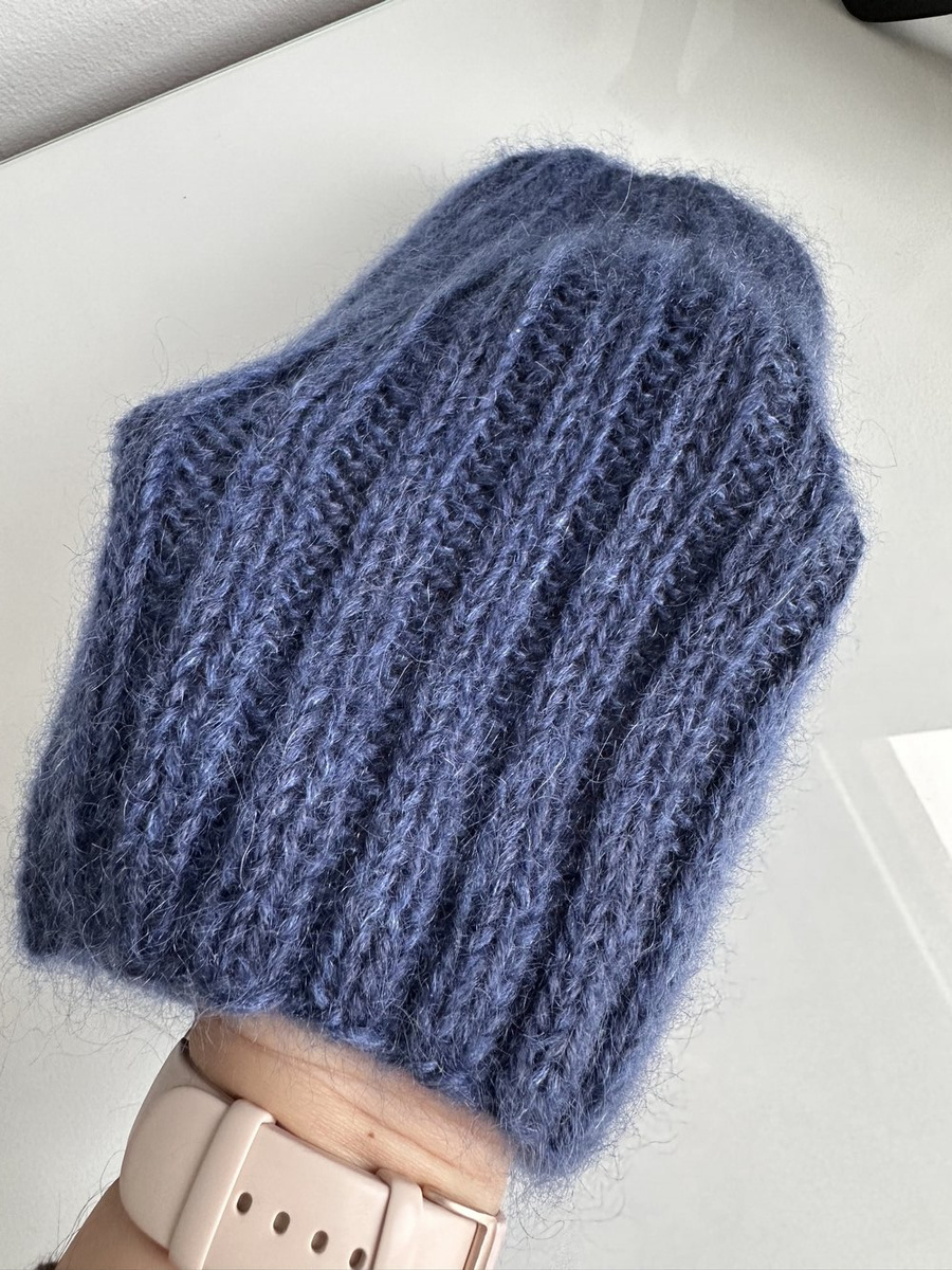 MARGARET 2.0 Beanie-Mütze aus Alpaka und Mohair 4305/28 Ciemny Indygo