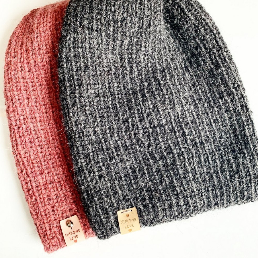 KIARA – czapka beanie z alpaki 100% 506 Ciemny Szary