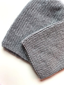 NANA – ręcznie robiona czapka beanie z wełny baby merino 19 szary jesienno-zimowa