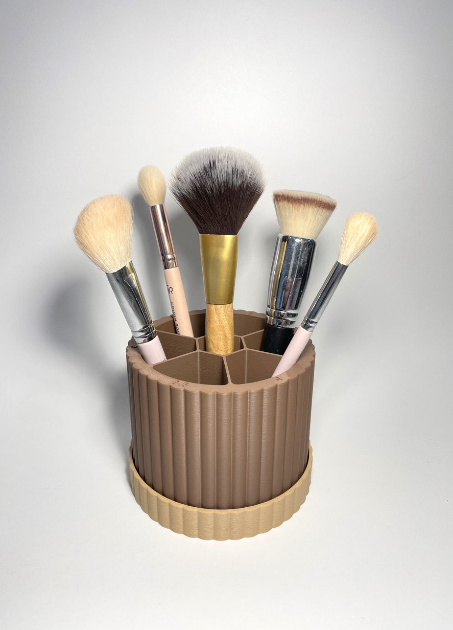 Spin & Sort Rotating Organizer for Crochet Hooks, Pens, BrushesChocolate Milk Coffee