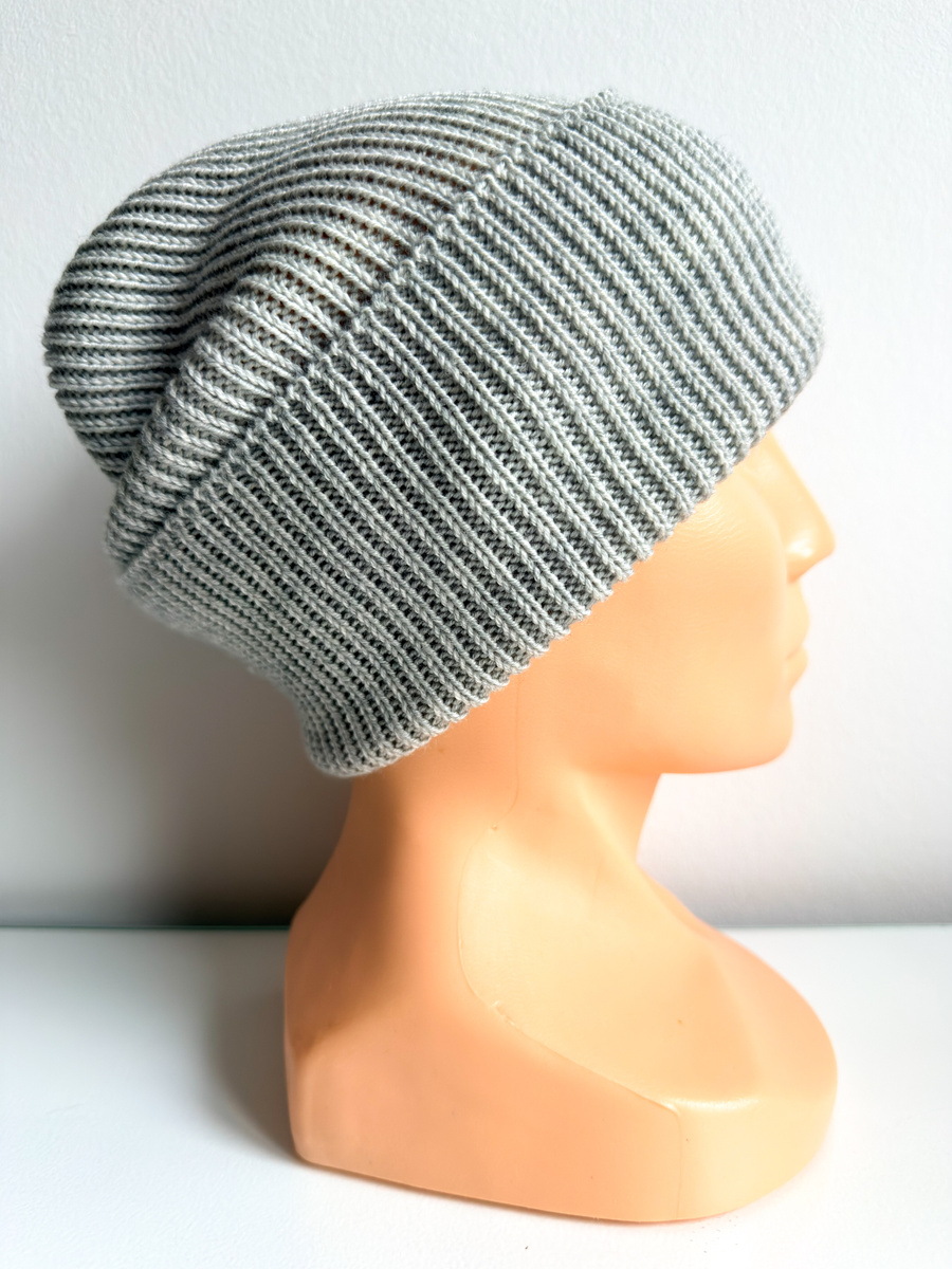 VARELLA Beanie-Mütze aus Merinowolle 100% Baby Merino 22 Hellgrau Winter