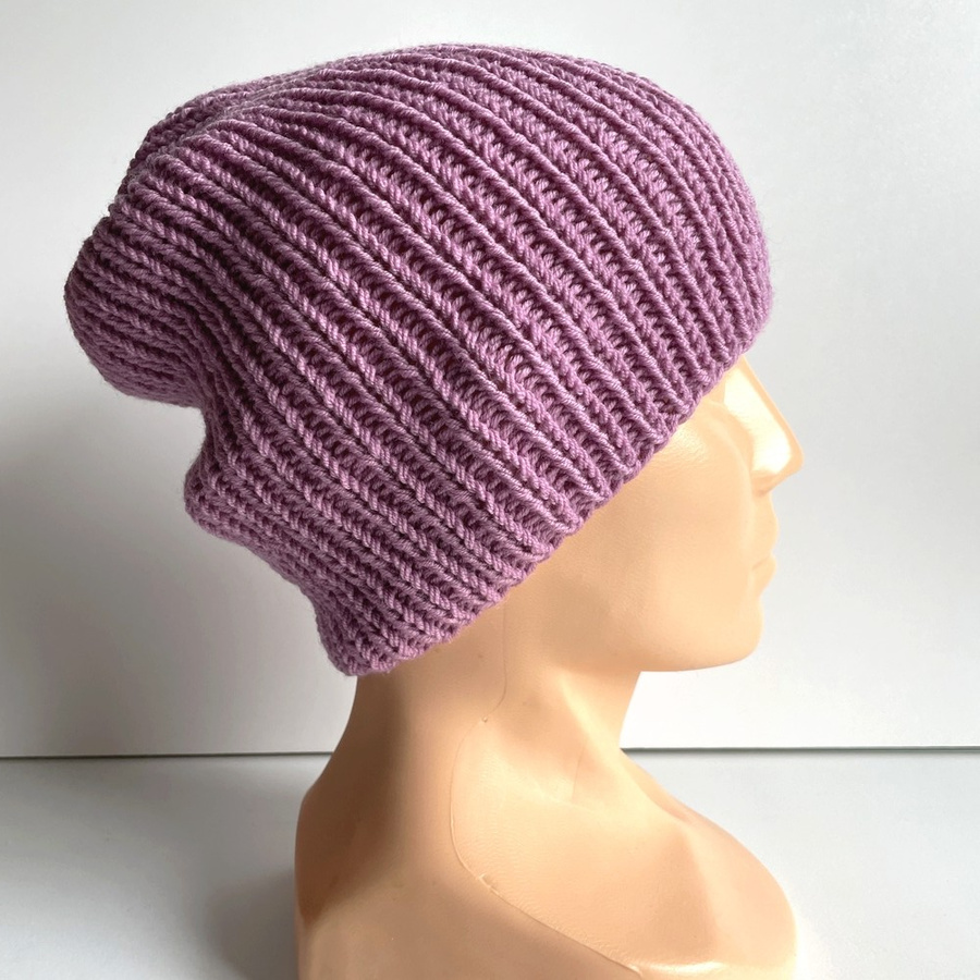 NANA – czapka beanie z wełny baby merino 27 Stary Róż