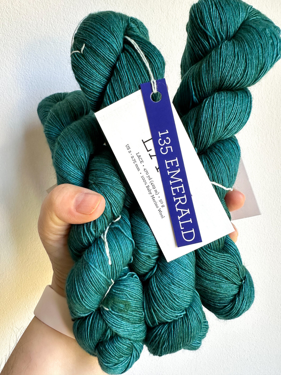 Wełna merynosów Malabrigo LACE LMBB135 Emerald