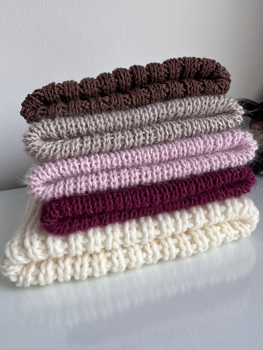 JANKA – gruba czapka zimowa beanie damska z wełny 01 ecru
