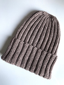 HELLI – czapka beanie wywijana z wełny baby merino 100% 17 beż, jesienno-zimowa, unisex