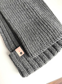 NANA – czapka beanie z wełny baby merino 20 ciemny szary, jesienno-zimowa