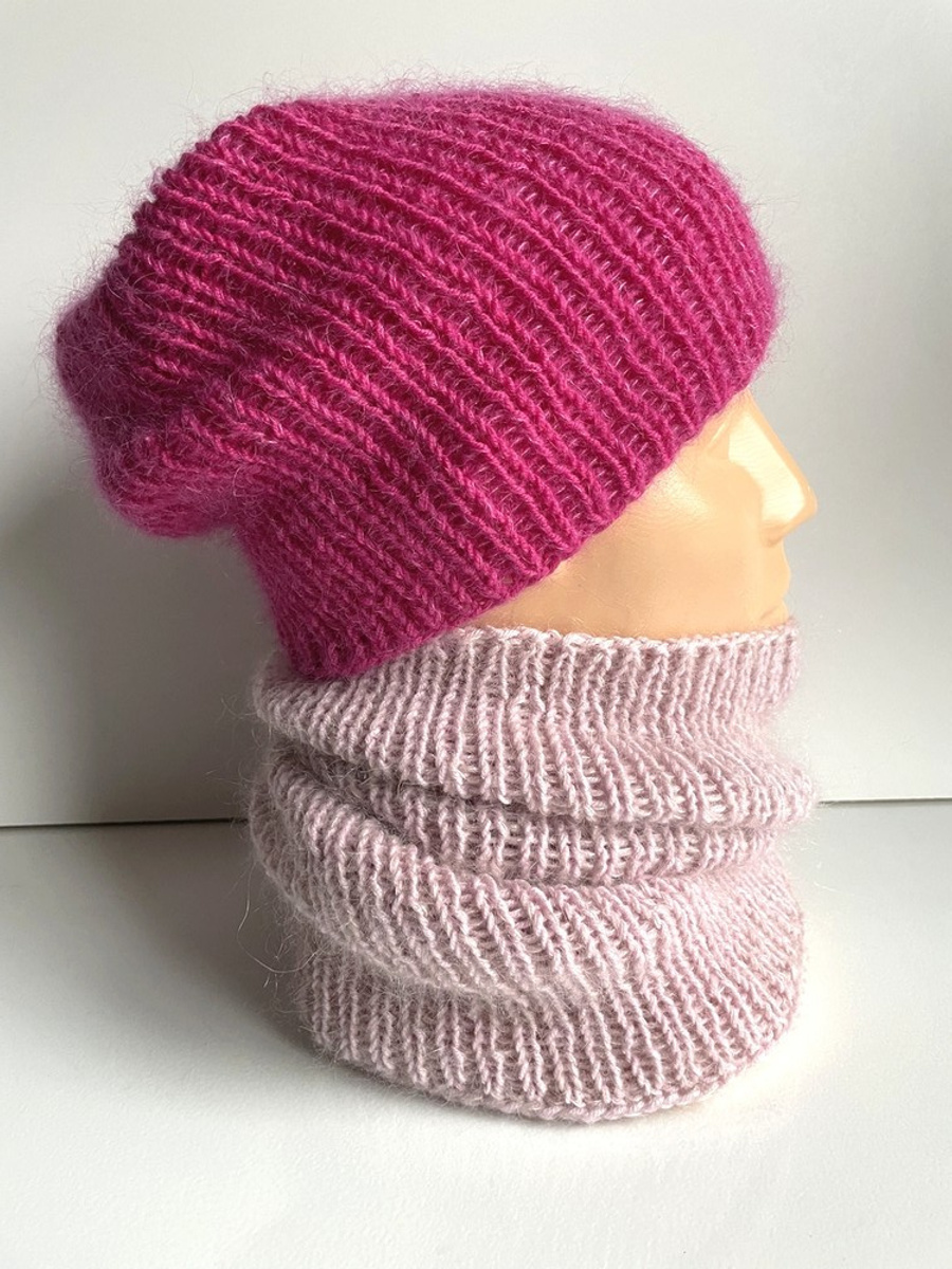 Ręcznie robiony KOMIN AUREA 100% Baby Merino plus moher i jedwab - WYBIERZ KOLOR