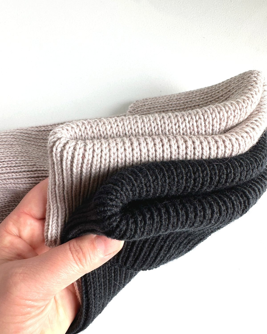 VARELLA Beanie-Mütze aus Merinowolle 100% Baby Merino 23 Hellbeige