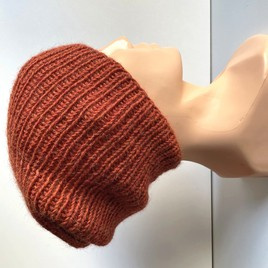 KIARA – czapka z alpaki damska 100% alpaka 2925 rdza beanie zimowa