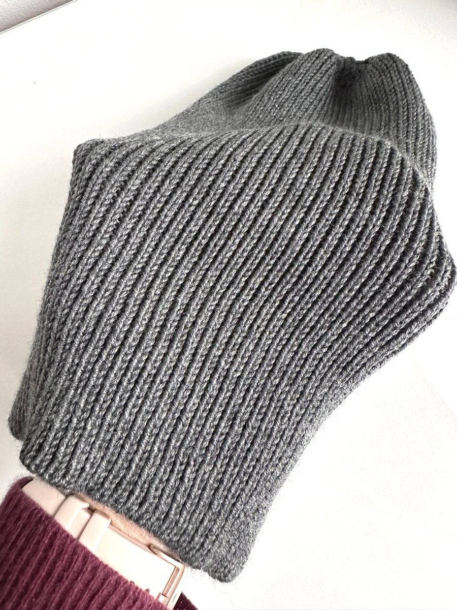 VARELLA – czapka z wełny merino 100% baby merino 20 ciemny szary beanie przejściowa
