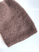 Handmade women's hat AUREA 100% Baby Merino plus mohair and silk 52/15 Dessert chocolate