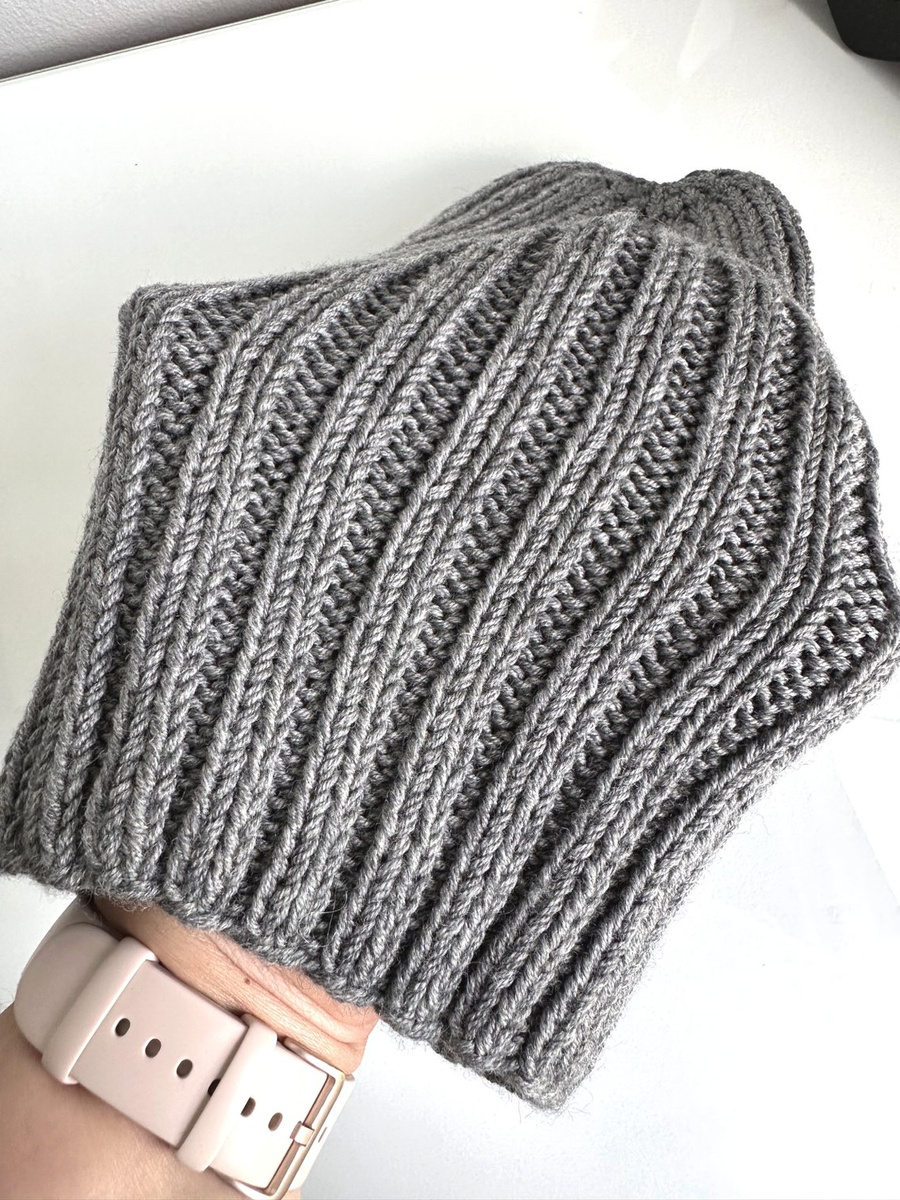 HELLI – czapka zimowa merino damska 100% Baby Merino 19 Szary